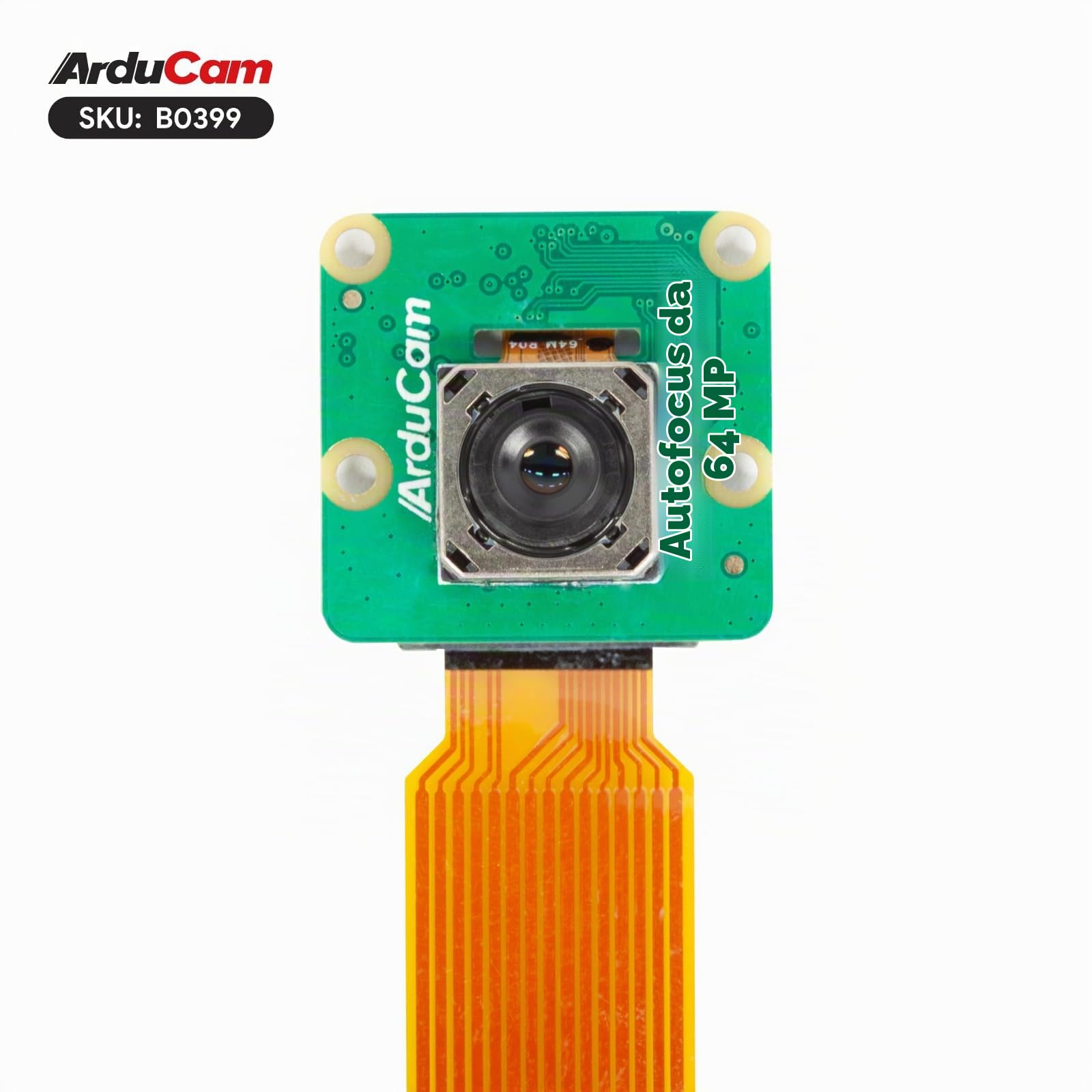 Arducam 64MP Ultra Alta Risoluzione Autofocus Raspberry Pi Modulo Fotocamera, Compatibile con Raspberry Pi 4B/3B+/3B/2B/A+/Zero/W/Zero WH