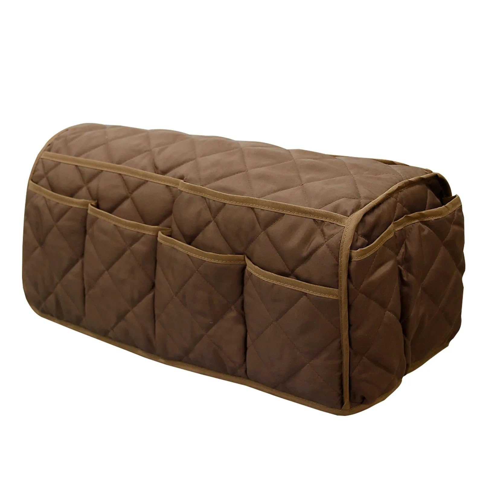 Organizador de Fundas reposabrazos con Bolsillos for sofá, sillón, Soporte Control Remoto for teléfono para Sofá(Brown)