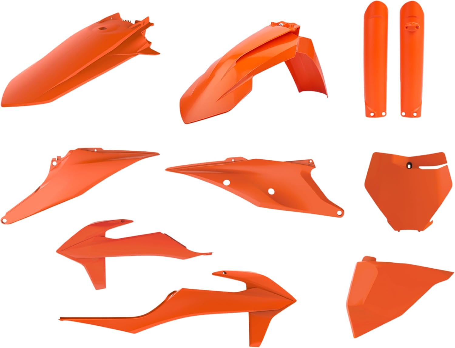 Polisport Motocross (MX) Replica Plastic Kit for KTM XC/XC-F (2019–2022) Dirt Bike – OEM Quality, Durable, Flexible & Perfect Fit – Orange