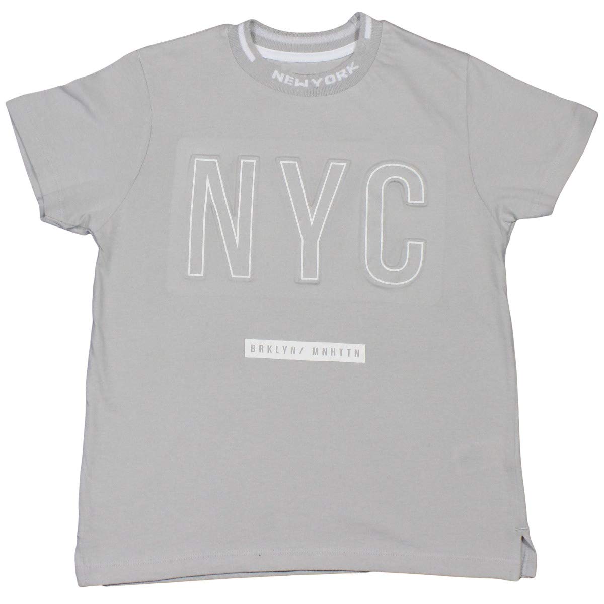 G5 APPAREL Boys New York NYC T Shirt Brooklyn Top Grey