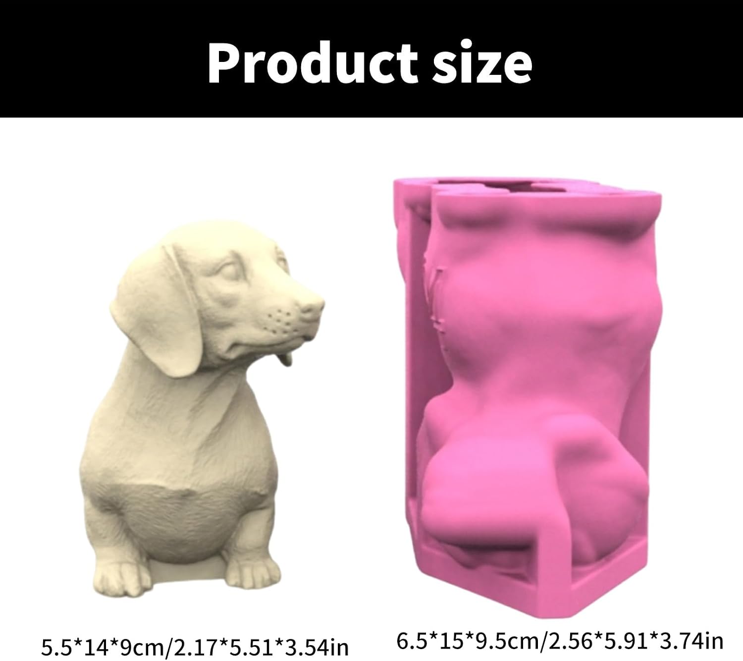 Succulent Planter Mold, Dog Shaped Silicone Flower Pot Molds for Concrete Epoxy Resin, Creative Plaster Candle Holder Jewelry Storage Box Makeup Pen Holder Mould Table Ornament Mould