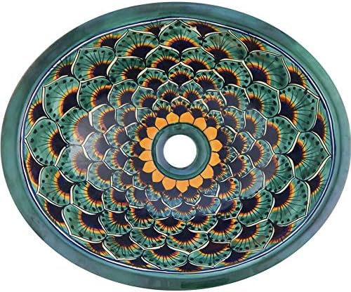 Talavera Mexican Handmade Hand Painted Sink MEDIUM # 04