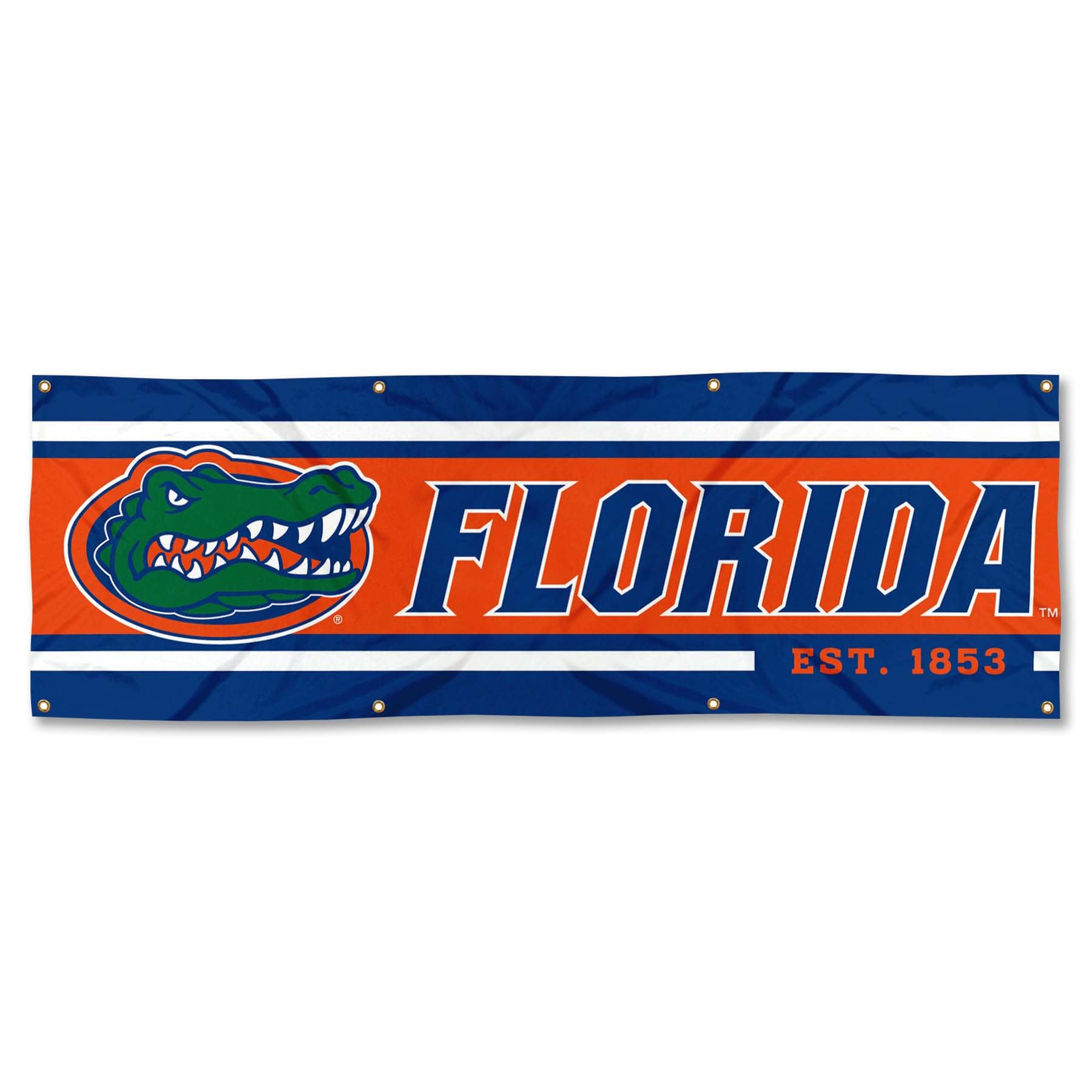 Pancarta Florida Gators de 2x6 pies con acabados resistentes y duraderos 6