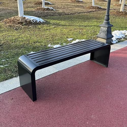 Banc de jardin en métal résistant aux intempéries pour balcon et patio