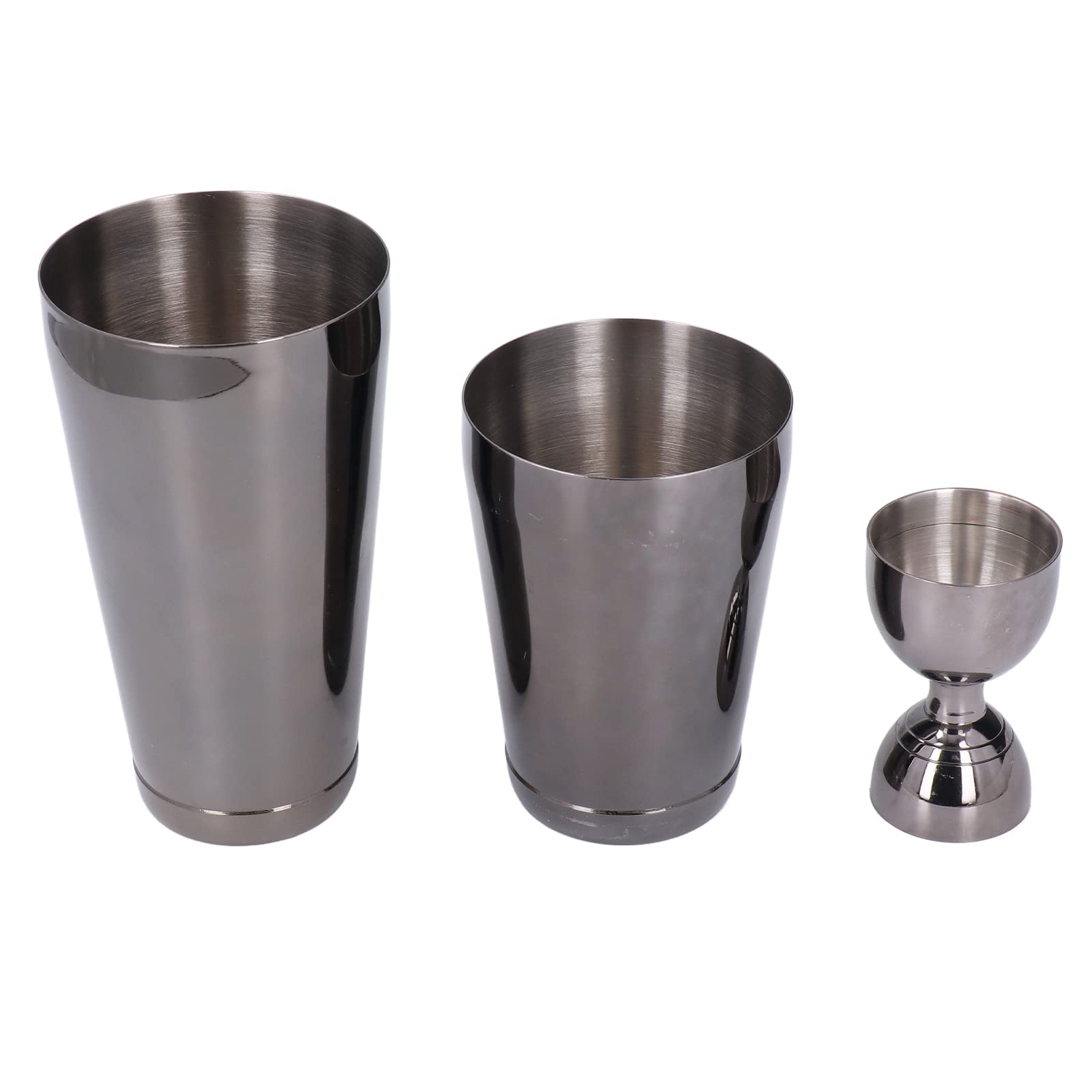 Juego de Coctelera de Acero Inoxidable, Equipo Mezclador de Bebidas de para Bar Casero, 11 Uds. (Plata Negro)