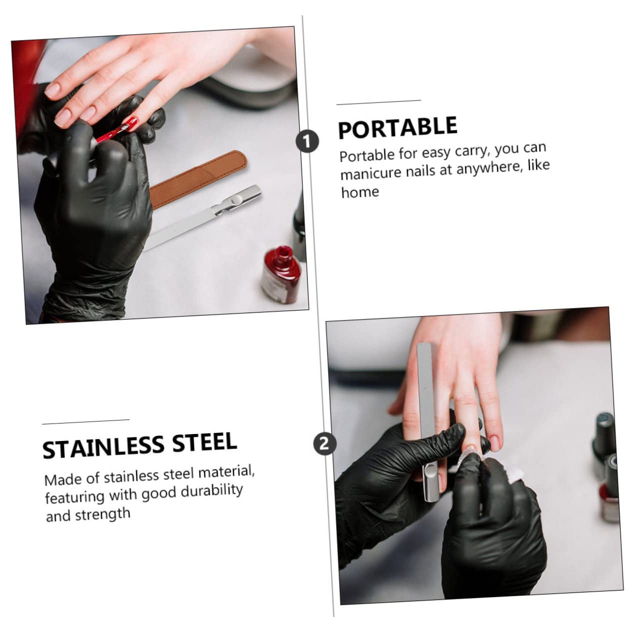 FRCOLOR 6sets Unghie Inossidabile Con Custodia Utensili Per Manicure e Pedicure Resistente e Facile Usare Per Unghie e