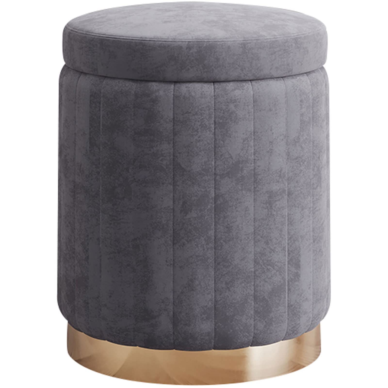 Tabouret en velours avec coffre pour ranger vos affaires et gagner de la place