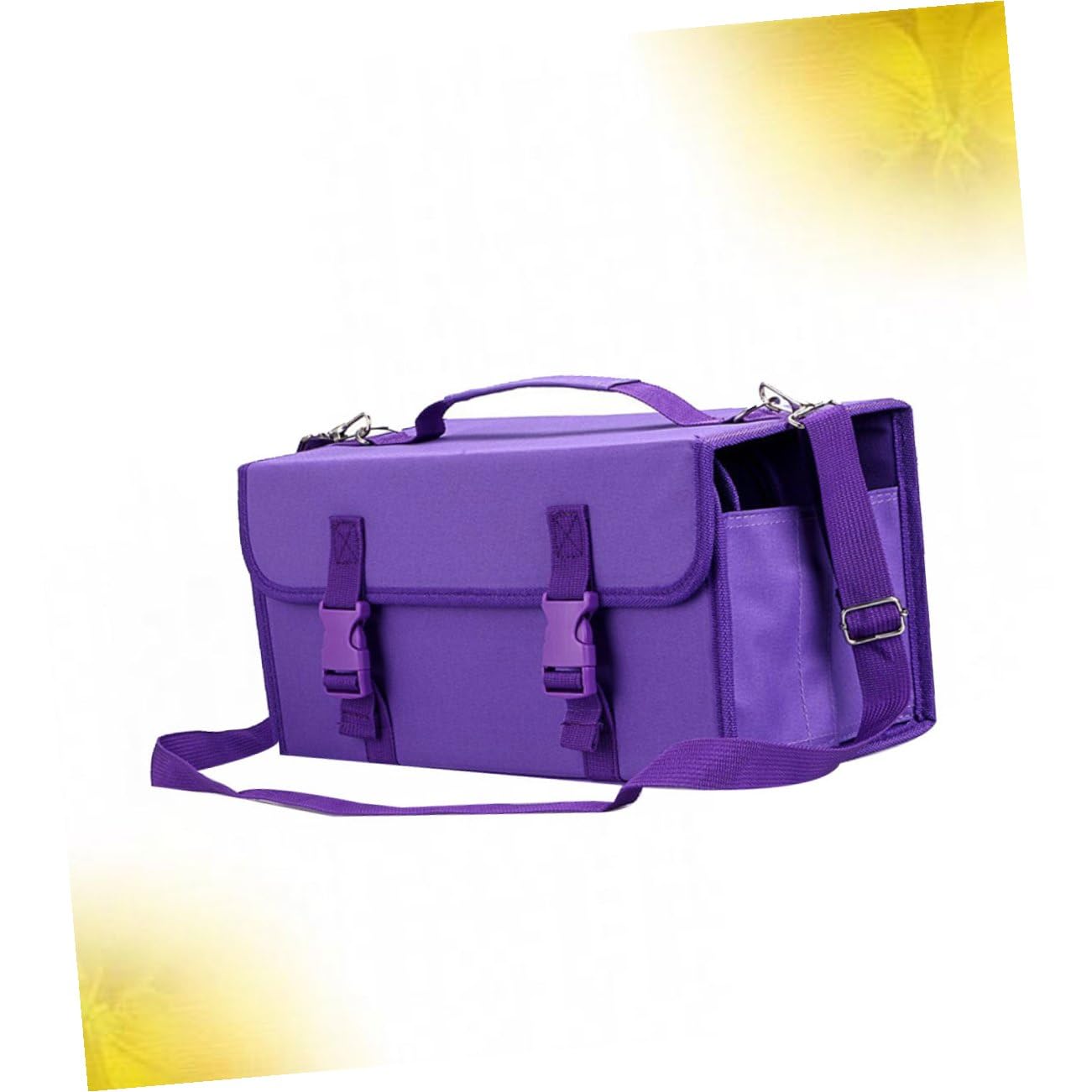 Borsa Porta Pennarelli Slot con Zip e Tracolla Astuccio Scuola Alta Capacità con Manicotto Elastico Rimovibile per Scrivania Organizer Rossetti e Accessori Tasca Posteriore Zip