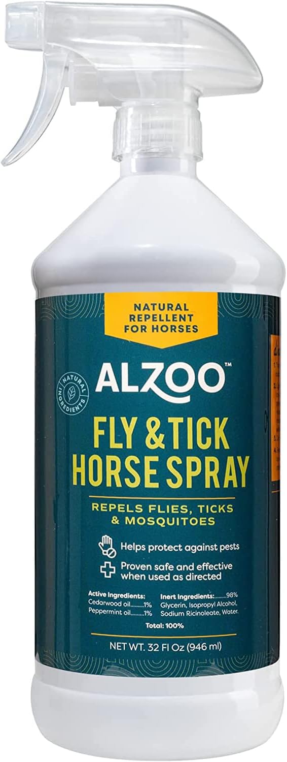 ALZOO Fly and Tick Horse Spray, Helps Repel Mosquitoes