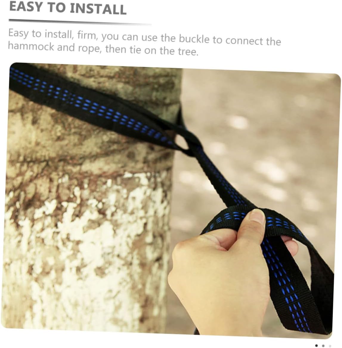 1set Hammock Straps Kit for Trees Straps Buckles Storage Bag Easy Install Hammock Fixing System for Camping Hiking Outdoor Swings More