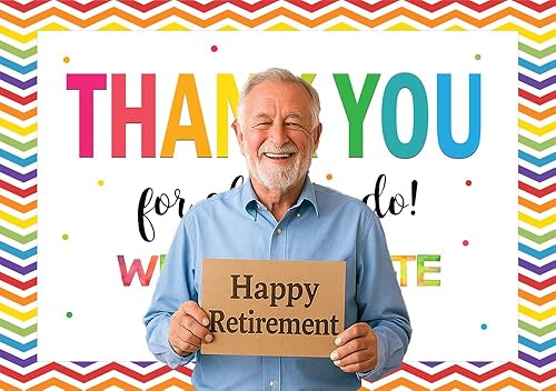 Miniatura 4 de LTLYH Telón de fondo de 8 x 6 pies con texto en inglés We Appreciate You, personal de graduación, maestros, médicos, jubilación, foto, decoración de