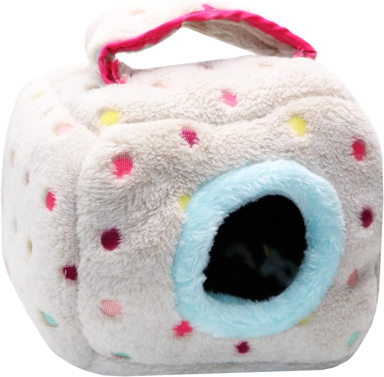 Bird Snuggle Hut Nest Winter Warm Hanging Bed Cave for Budgie Parakeet Cockatiel Macaw African Grey  Parrots Hedgehog Chinchilla (Colorful Dot, M: 7.5x7.5x7.5inch) : Pet Supplies