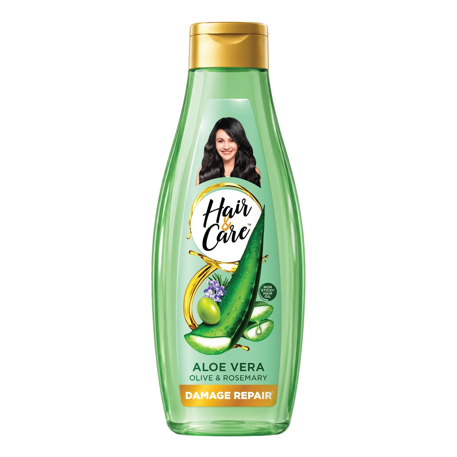 Hair & Care Damage Repair Non-Sticky Hair Oil with Aloe Vera, Olive Oil & Green Tea,200 ml