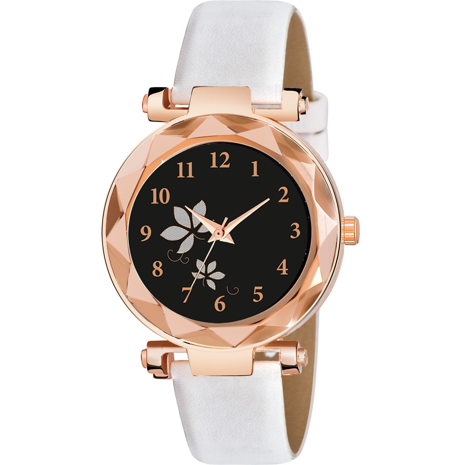Talgo Alluring Analogue 2Pan Black Dial and White Leather Strap Graceful Stylish Wrist Watch for Girl and Women Pack of 1GEN-RG-2PAN-BLK-D-WHT-PLN-L (White) (B0CD3YXW34) Amazon Price History, Amazon Price Tracker