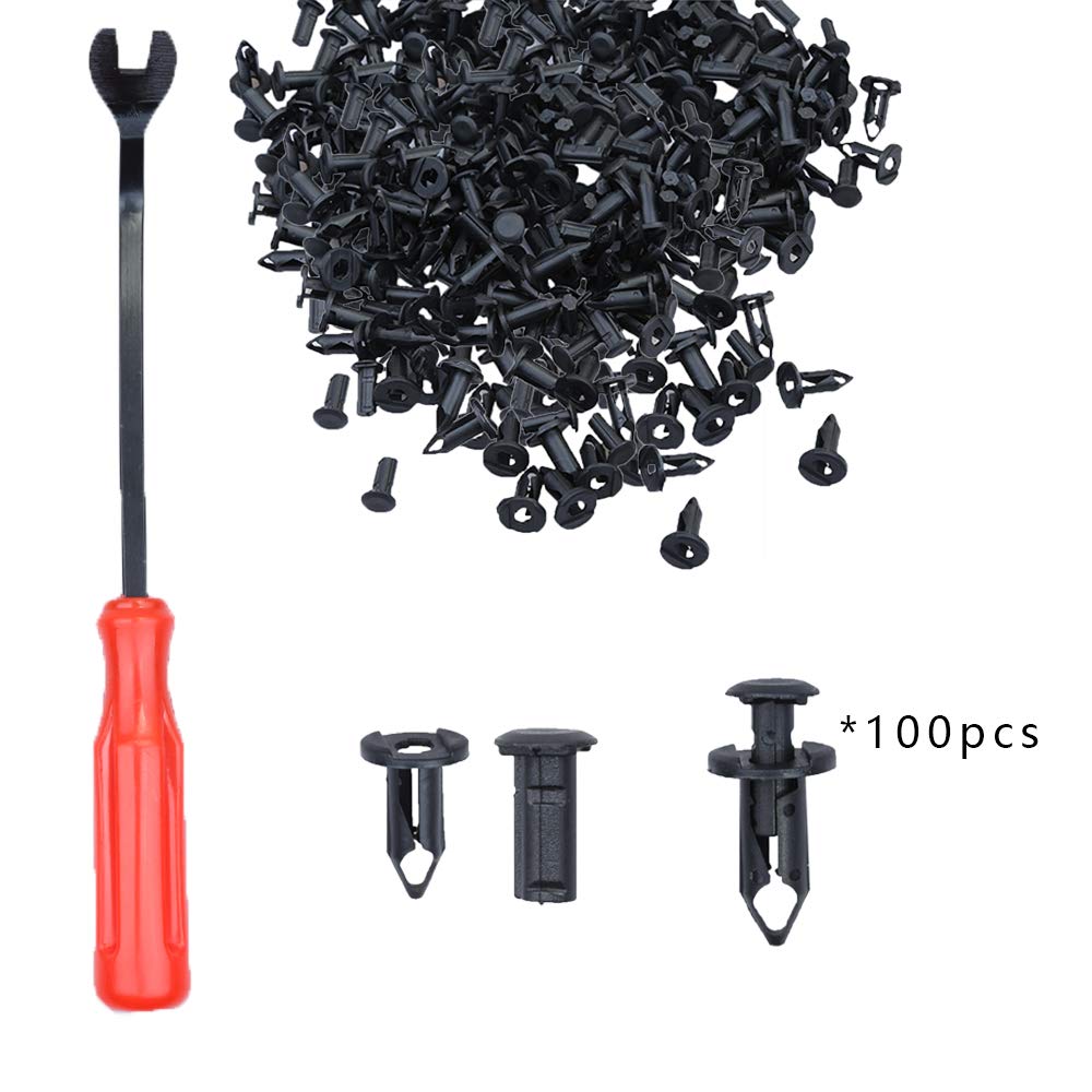 100-Piece Fender Bumper Clip Kit For Honda ATVs - Also Fits Kawasaki, Suzuki, Polaris