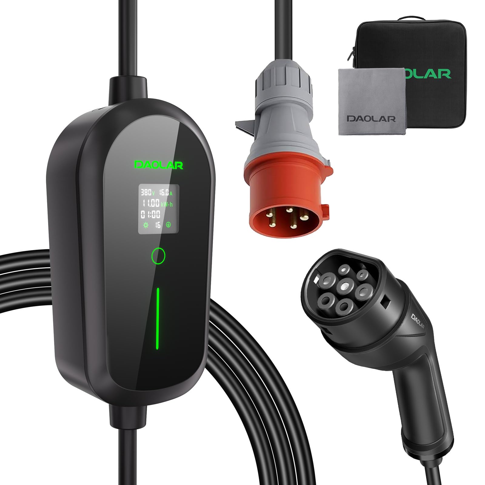 DAOLAR F097-E16A-3 EV Charger CEE plug connection diagram.