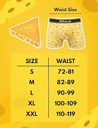 Slip Uomo Con Stampa Formaggio – Divertente Intimo In Cotone Certificato OEKO-TEX