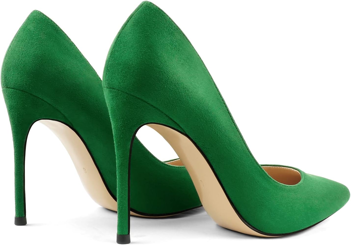 COLETER Women's 4 Inch Pumps Pointy Toe Wedding Dress Shoes Slip on Stiletto Pumps - Image 5