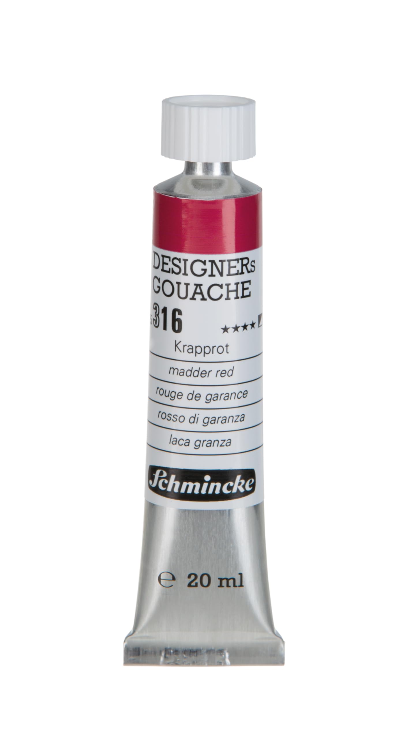 Schmincke Designer Gouache Paint Tube 20ml Madder Red For Artists