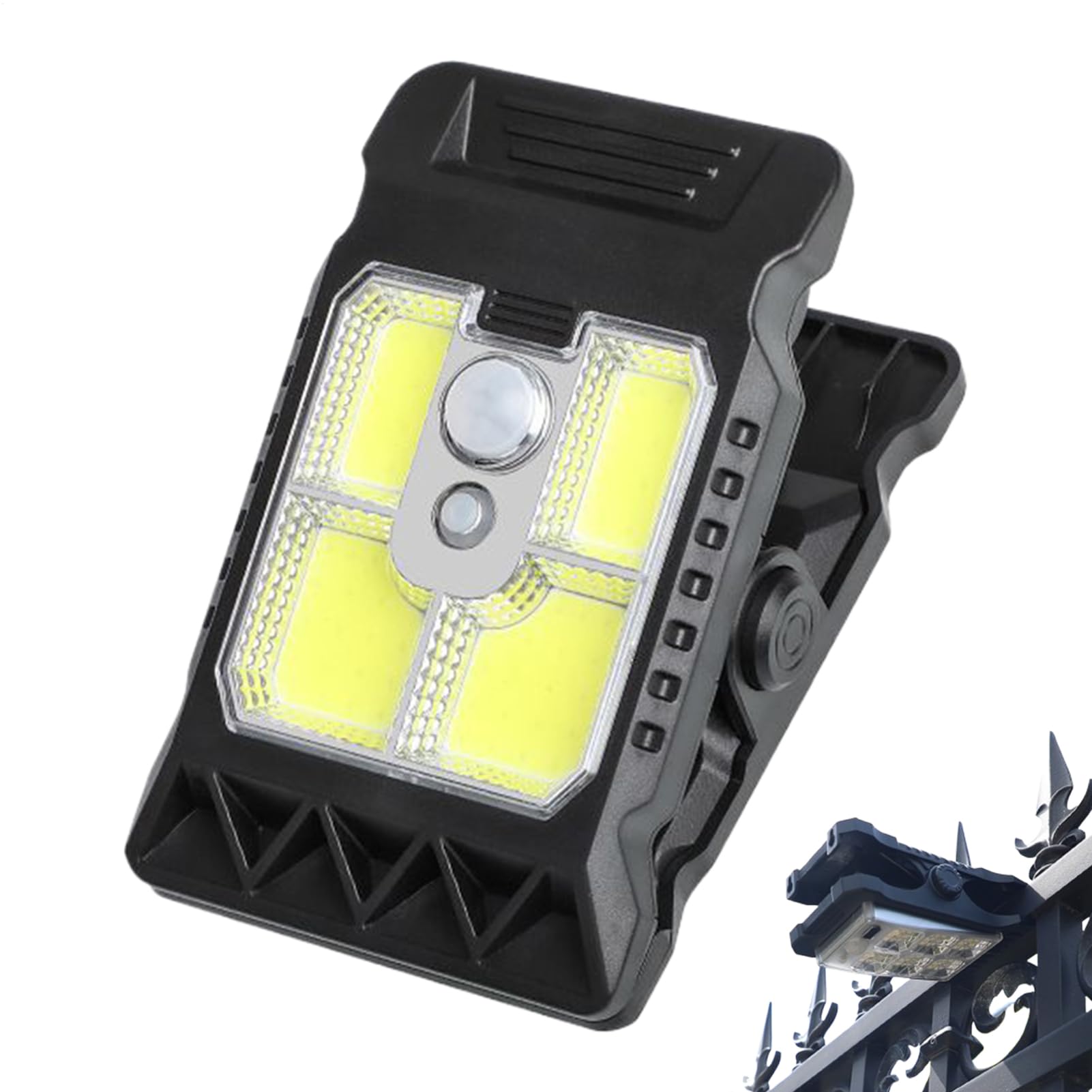 Solar Powered Light, Waterproof Clip on Solar Motion Light, 300LM Motion Sensor Decorative Security Lighting Small Garden Decor for Patio, Grill & Fence