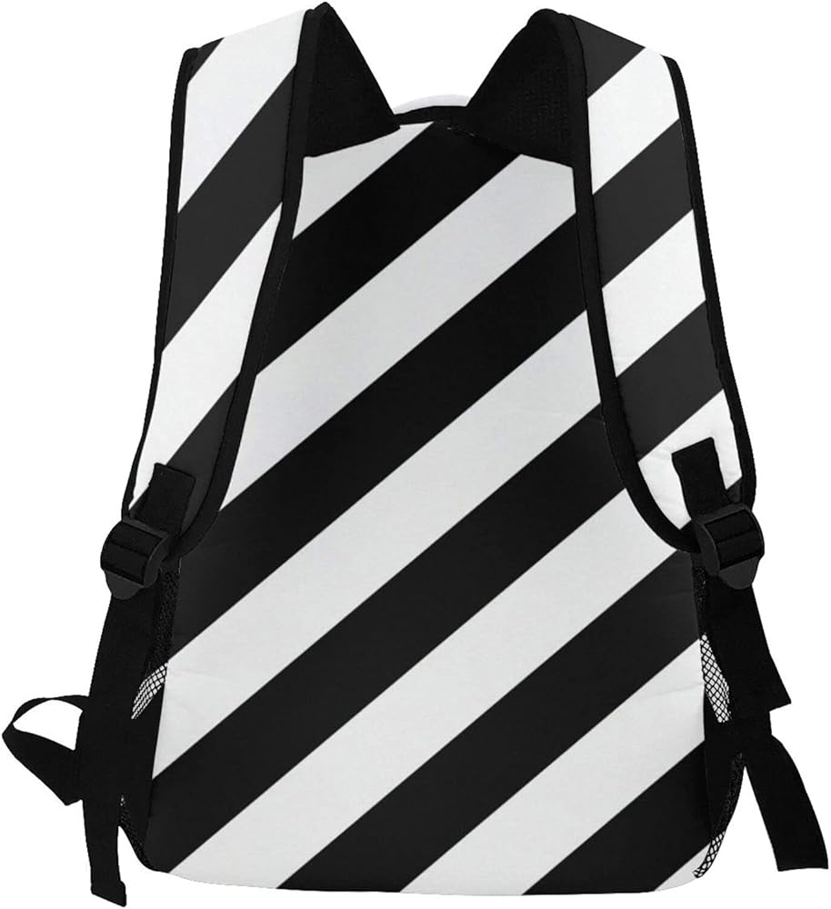 ブラックバックパック ストライプ Amazon.co.jp: [MIRFJVYZ] 斜縞 模様 ストライプ 個性的 白黒