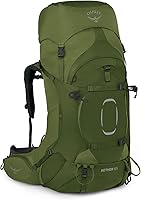 Vista 1 de Osprey Aether 65L Mochila de mochilero para hombre, color verde mostaza ajo, S/M, ajuste extendido