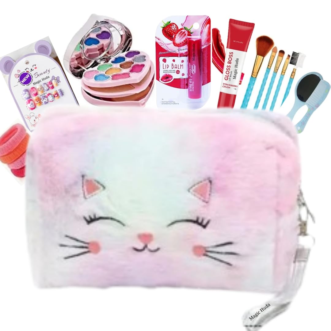 Kids Real Makeup Kit for Girls & Teens with Unicorn Bag | 13-Piece Set – Non-Toxic, Washable & Safe for Ages 8–17-picture-30