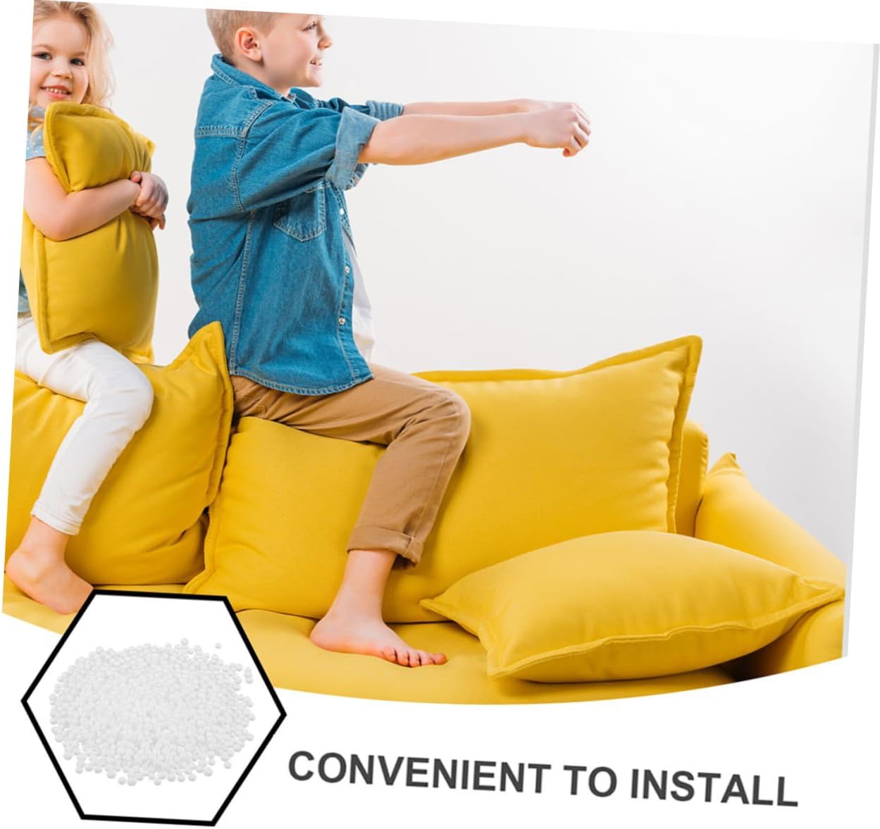 1bag Soft Foam Particles Multi-Functional Bean Bag Filler for Sofa and Cushion Stuffing Lightweight and Resilient Shredded Filling for Crafts and Floral Decoration