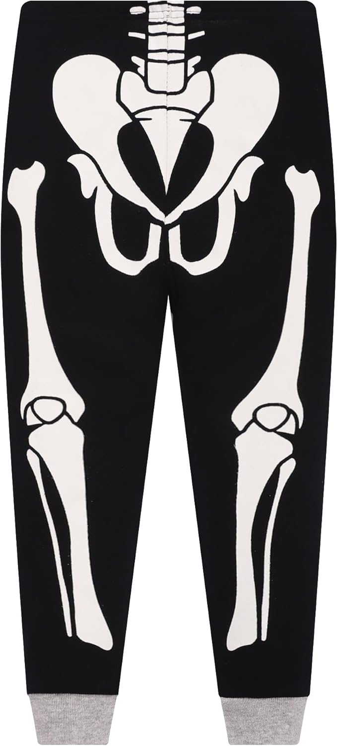 Toddler Boys Skeleton Pajamas Sets Kids Pumpkin Sleepwear Boys Halloween 2 Pcs PJS - Image 9