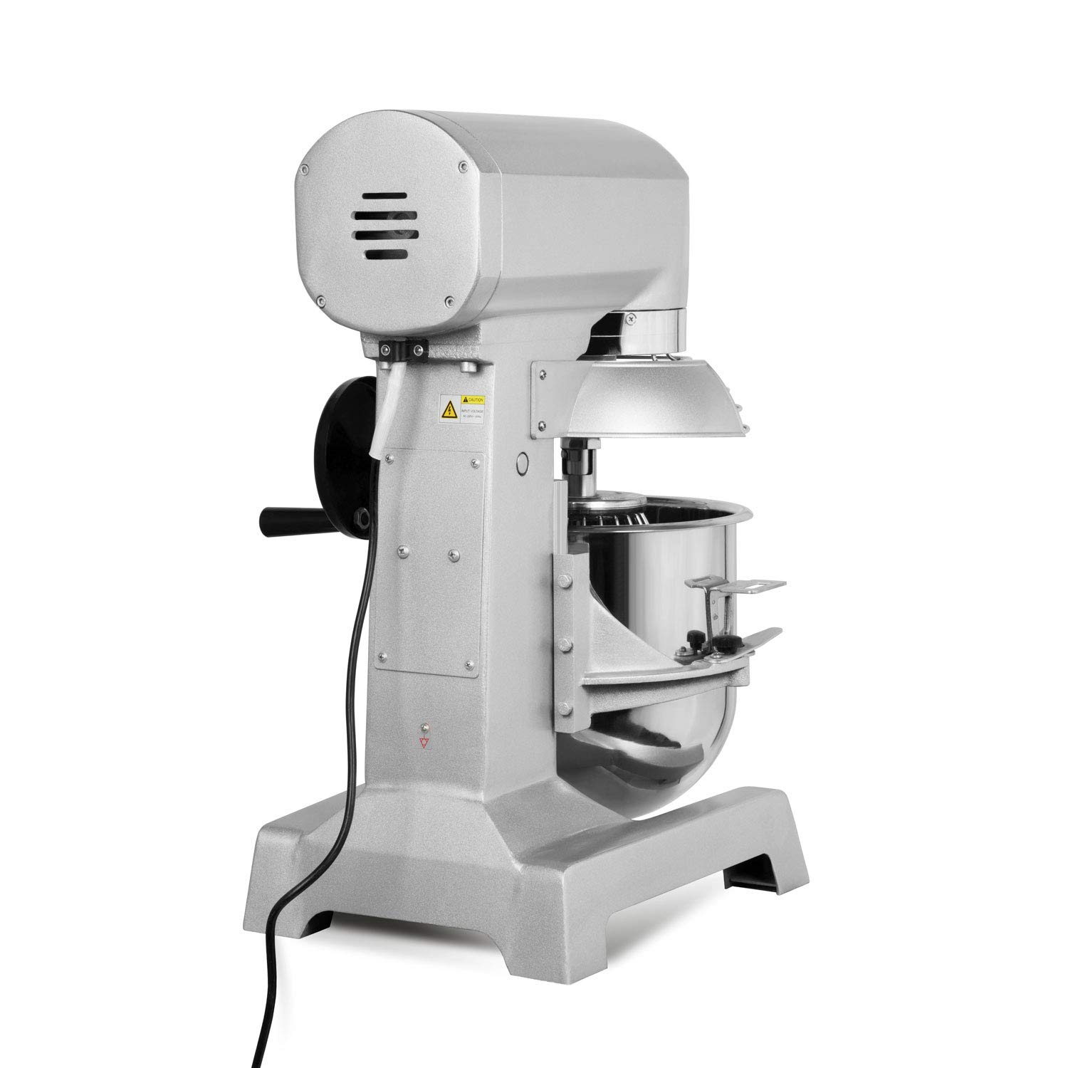 vertes Professionelle Teigknetmaschine Knetmaschine Teigmaschine mit Planetenrührwerk, 10L Kapazität, Edelstahl Rührschüssel, Rührblatt, Knethaken und Schneebesen, 2 Stufen 170 und 340 U/min