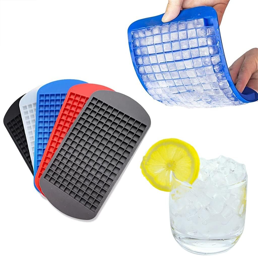 160 Cavity Silicone Bar Tray Mini Ice Cubes Small Square Maker Kitchen image 2