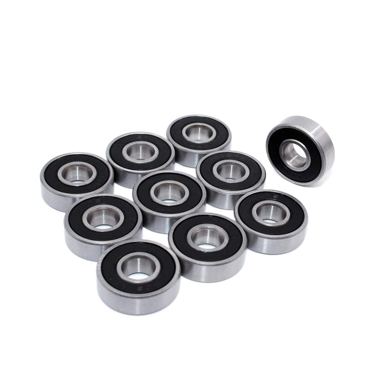 Gqnblvhzupdm 6201-Rs 12X32x10mm Industrial Shaft Bearings, Bimetal Seal Shield Micro Deep Groove Bearing 1Pcs 6200-Rs 10X30x9mm Double Miniature High Carbon Steel(6201-Rs 12X32x10mm)