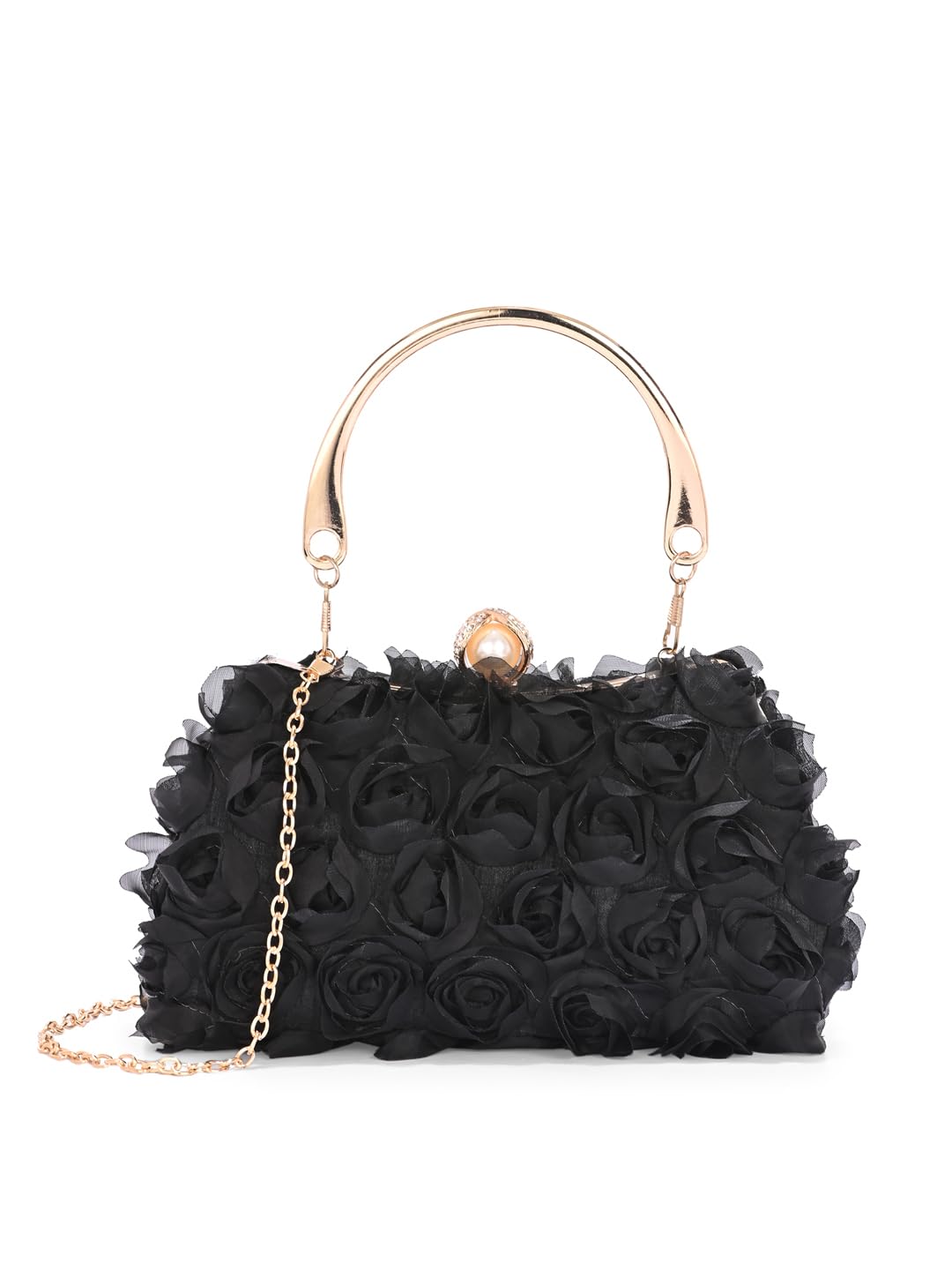 toobacraft TOOBA Handicraft Women's Beautiful Bling Box Clutch Bag | Evening Bag, Bridal Purse & Party Handbag | Wedding & Special Occasion Clutch (Boat)-picture-34