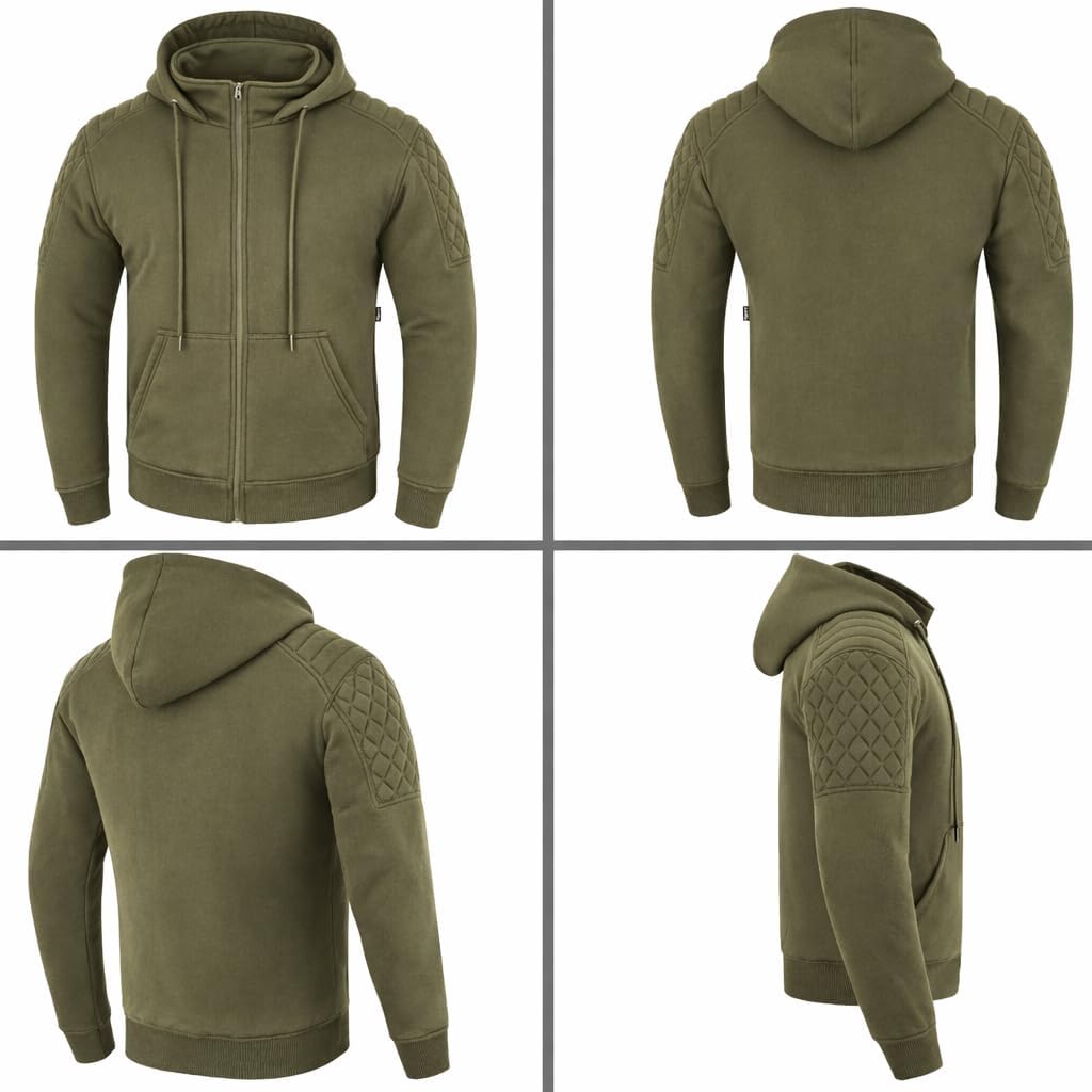 Riparo Motorcycle Hoodie for Men – AA Rated, CE Level 2 Armor, Aramid Lined Riding Jacket
