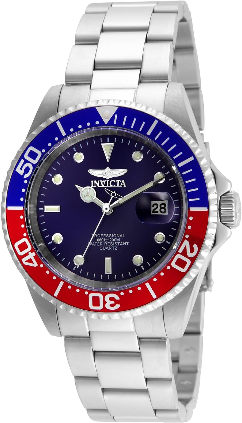 Invicta Pro Diver Herrenuhr - Edelstahl Quarzuhrwerk 40mm Wasserdicht
