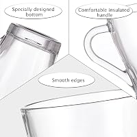 HAADI Üveg Kávéscsésze Szett 6 db 260ml Duplafalú Espresso Tea Latte Pohár Mosogatógépben Mosható - Pack of 6 260ml 2