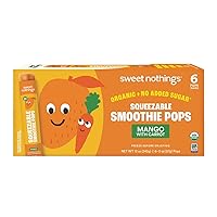 Vista 6 de Sweet Nothings, Mango, USDA Organic Kids Super Fruit Smoothie Pops, paquete de 6, sin colorantes, sin azúcar añadida, sin lácteos, vegano, orgánico