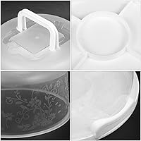 Vista 2 de Caja de pan portátil reutilizable con asa para tartas, contenedor de almacenamiento de pasteles, pasteles, postres, se adapta a cajas estándar