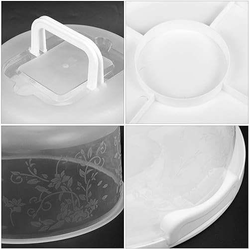 Miniatura 2 de Caja de pan portátil reutilizable con asa para tartas, contenedor de almacenamiento de pasteles, pasteles, postres, se adapta a cajas estándar para