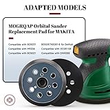 MOGRQAP 2 pieces 125mm Replacement Sander Backing Pad, 8 holes Sanding Discs for Makita Random Orbital Sanders BO5021, BO5042, BBO180, Adhesive Sanding Discs - Image 5
