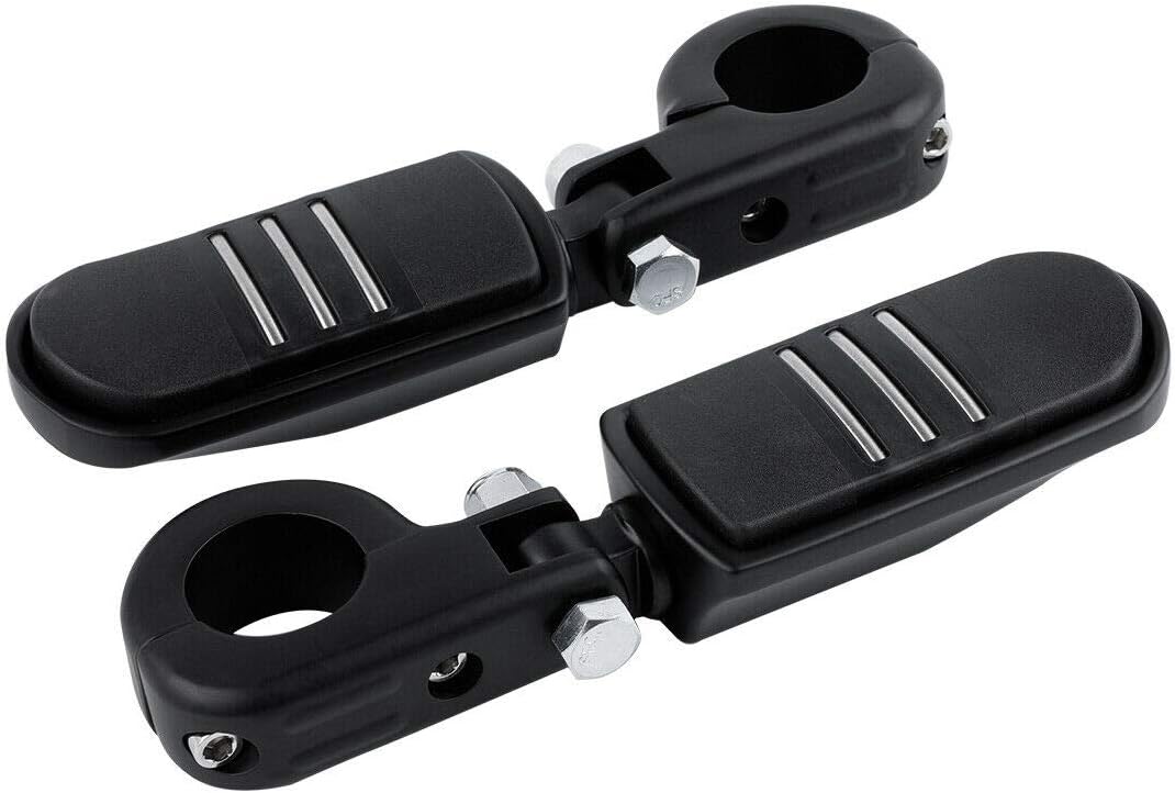 TCMT Universal 32mm 1.25" Foot Pegs Mount Fits For Harley Touring Road King Street Glide Road Glide Electra Glide Softail Sportster Dyna with 1.25" Engine Guards