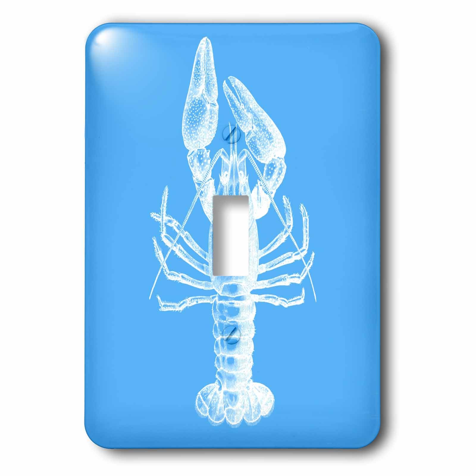 Interruptor de luz de cangrejo blanco para decoración de baños marineros y casas de playa