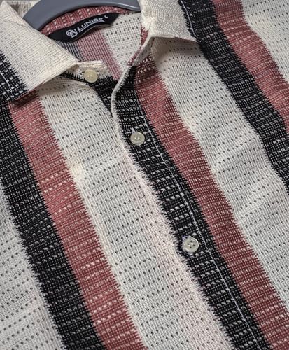 Image of Lunice Crochet Regular Fit Shirt for Men| Regular Fit Shirt for Men| Men Stylish Regular Fit Shirt | Men Printed Regular Fit Shirt