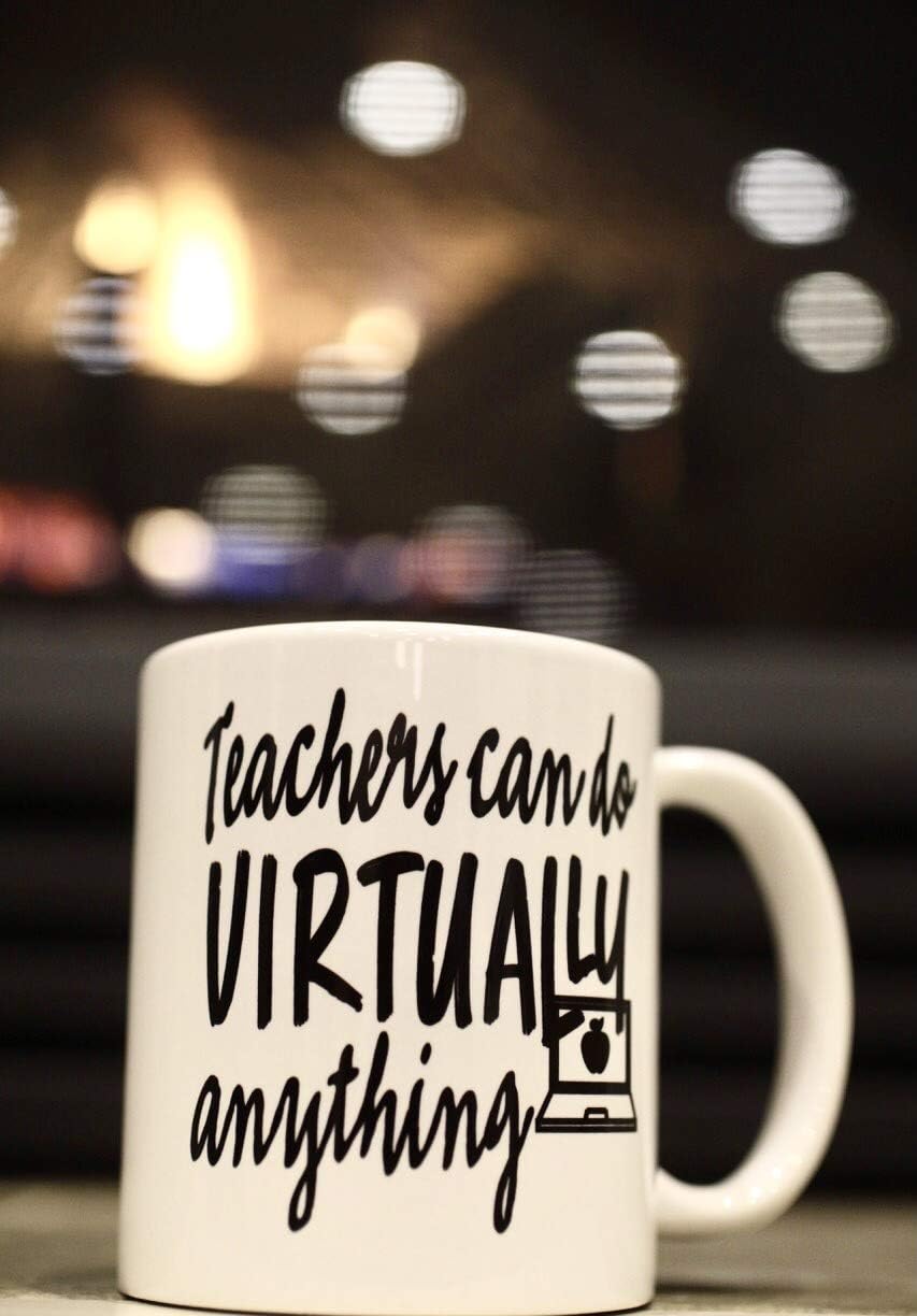 Super Big Clearance! Teachers can do virtually anything MUG - holiday Christmas teacher gift