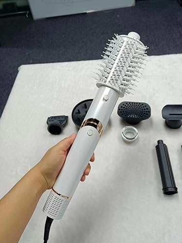 Miniatura 3 de DYJPRO Secador de pelo 6 en 1, voluminizador, secadora de pelo desmontable, cepillo de aire caliente para alisar, rizar, secar, peinar