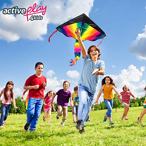image for RAINBOW DELTA KITE FOR KIDS | Get your Kids Outdoors with this Easy Fl