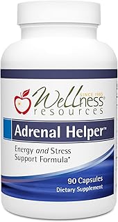 Adrenal Helper - Adaptogen Supplement for Stress Tolerance, Mood, Energy with Cordyceps Mushroom, Rhodiola, OciBest Holy Basil, Eleuthero, and Gamma Oryzanol (90 Capsules)