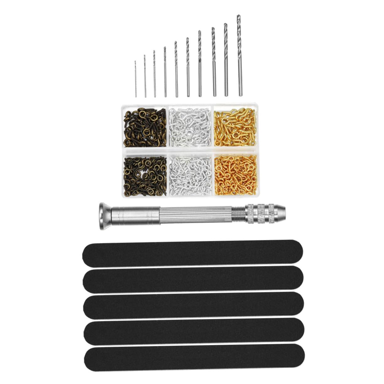 HOMOCONO Eyelet Screw Pin Set 1 Set Resin Drill Tools Mini Drill Bits for Diy Jewelry