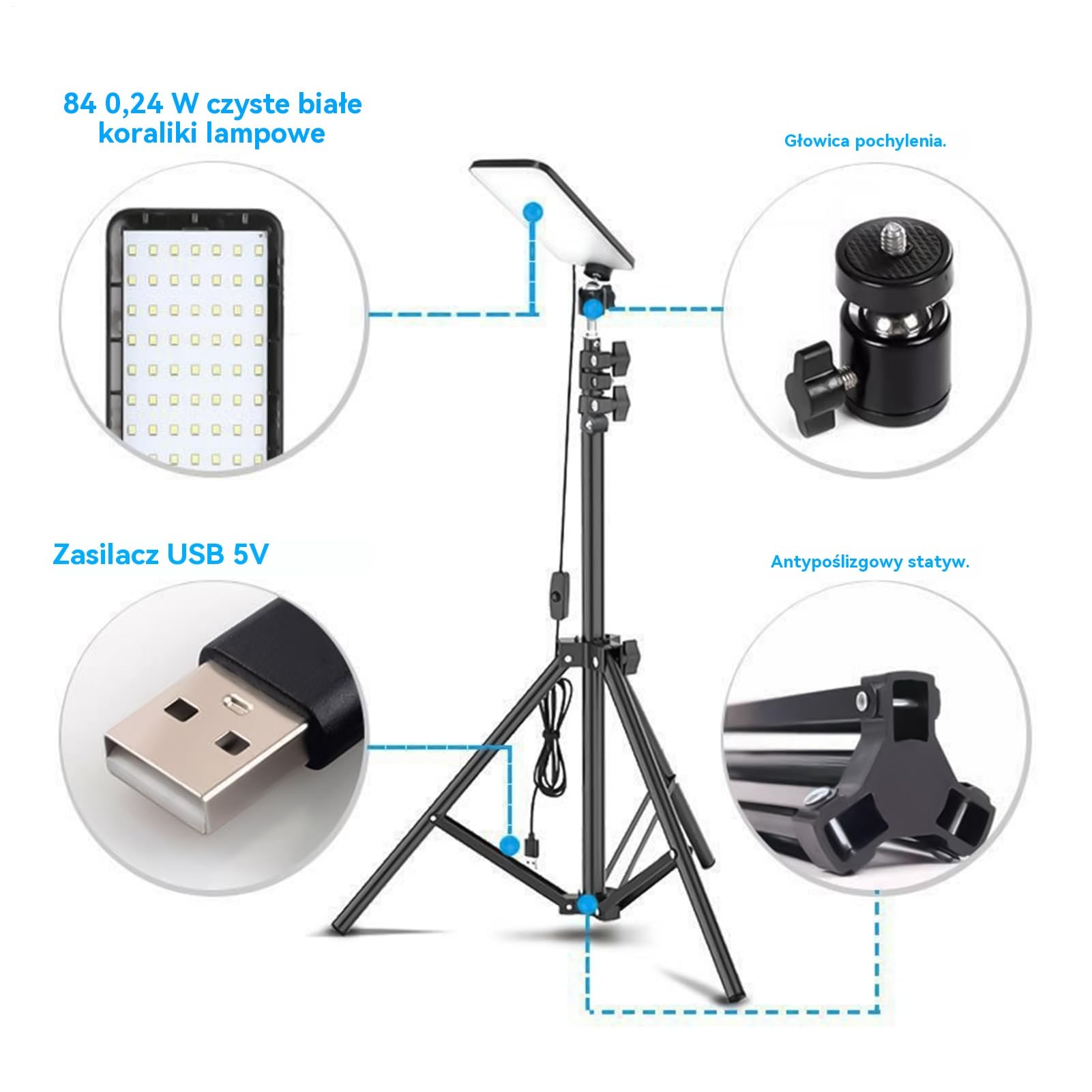 Lampa Kempingowa Lampa Statywowa