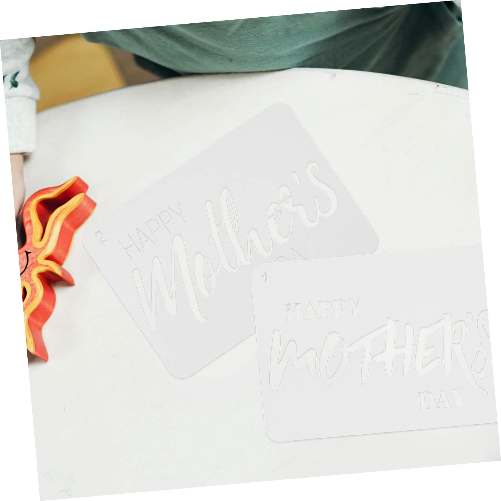 NUOBESTY 3 Sätze Muttertag Vorlage Malschablonen Für Schriftschablonen Wandschablone Schablonen Zum Muttertag Zeichnungsvorlage Zum Malutensilien Weiß 12 Stück * 3